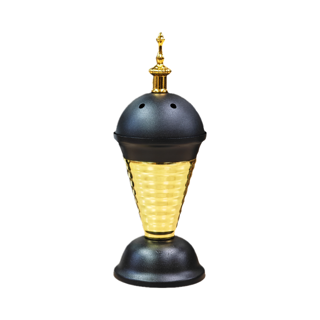 Metal Matte Effect Bakhoor Stand - Black