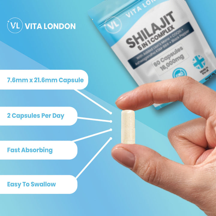 Shilajit 5 in 1 Complex - 16000mg (60 Capsules)