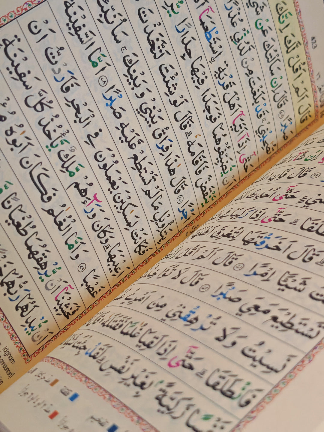 Colour Coded Velvet Quran White 13L