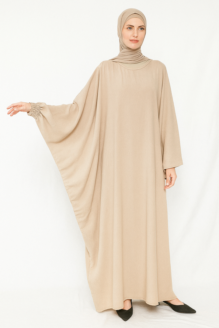 Batwing Cuff Sleeve Abaya One Size