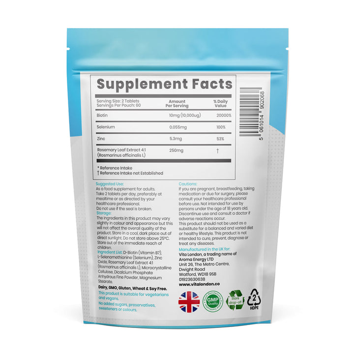 Hair, Skin & Nails Growth Complex+ 10,000ug (120 Tablets)