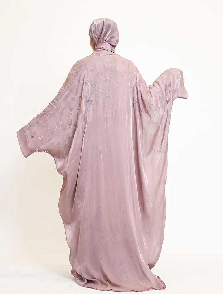 Rose Pink Sparkle Organza Kimono Set (ZA555)