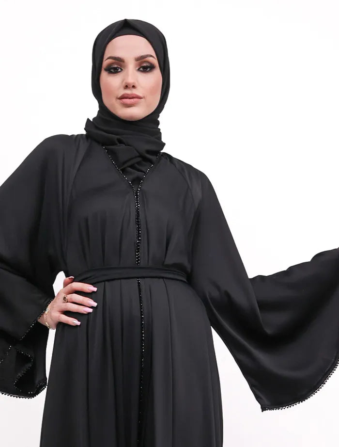 Black Makeba Pearl Abaya