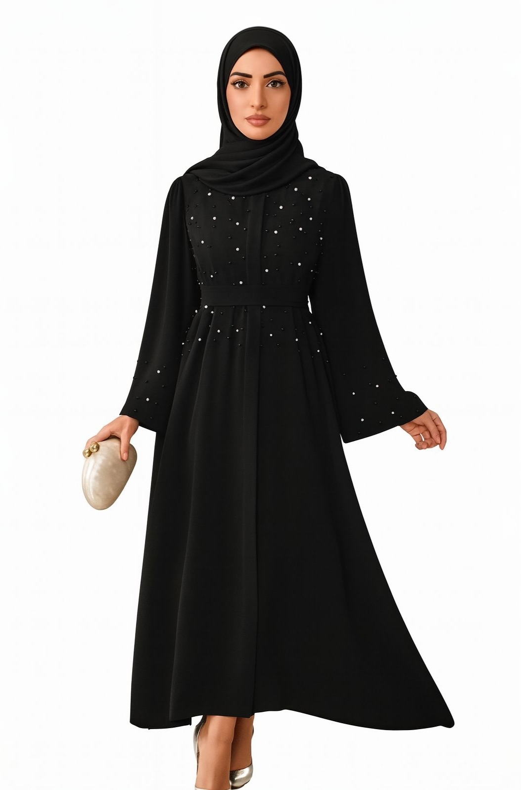 Pearl Buttoned Dress One Size