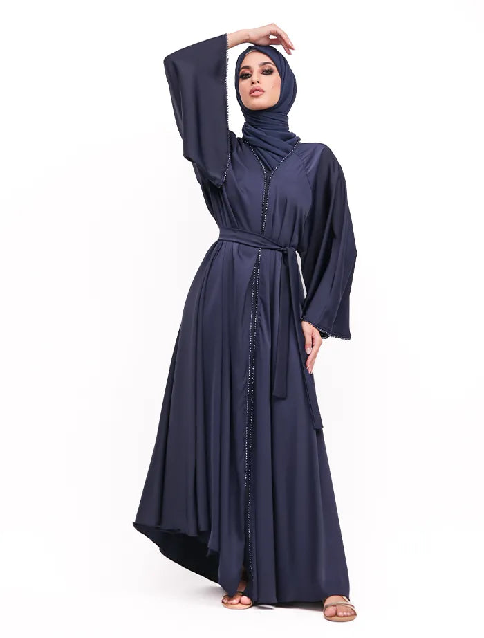 Navy Makeba Pearl Abaya