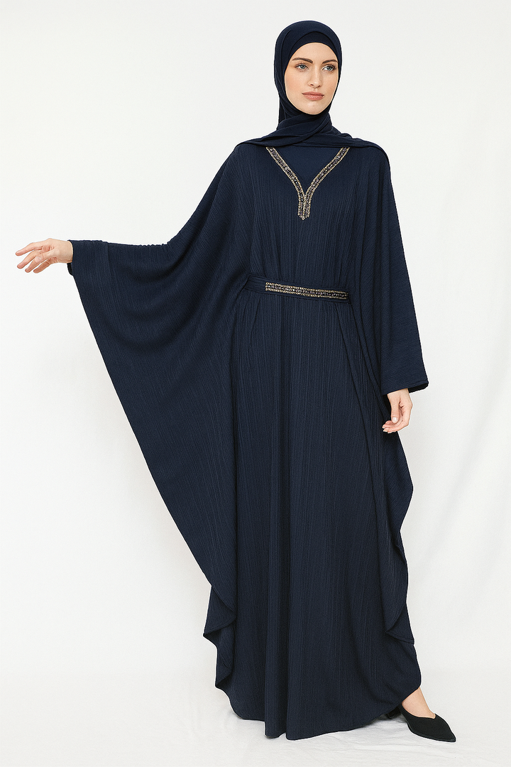 Embellished Kaftan Abaya One Size