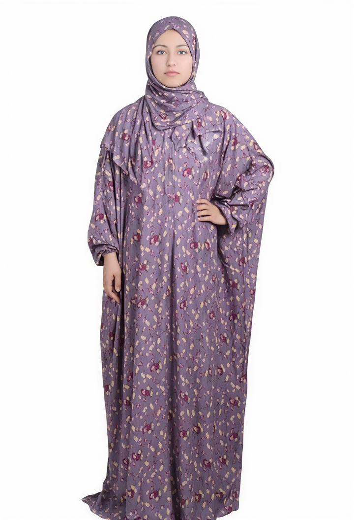 Prayer Maxi Floral Dress Abaya One Size