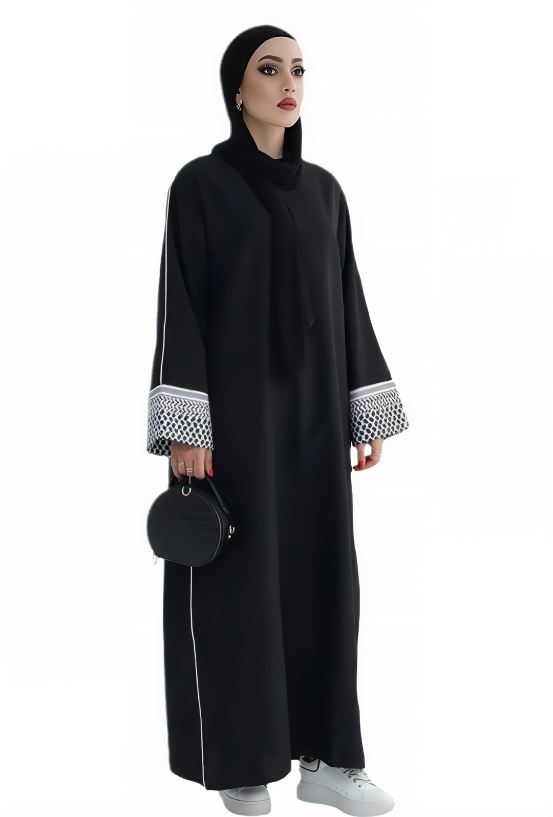 Palestine Sleeve Print Abaya One Size