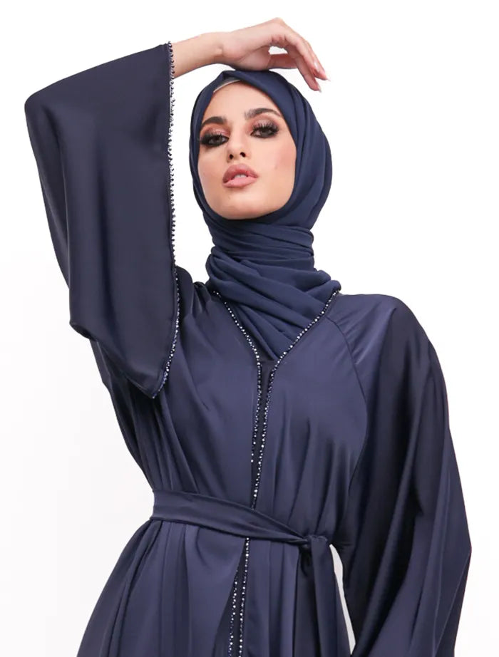 Navy Makeba Pearl Abaya