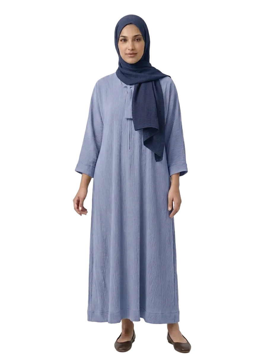 Minimalist Crinkle Abaya (ZA1512)