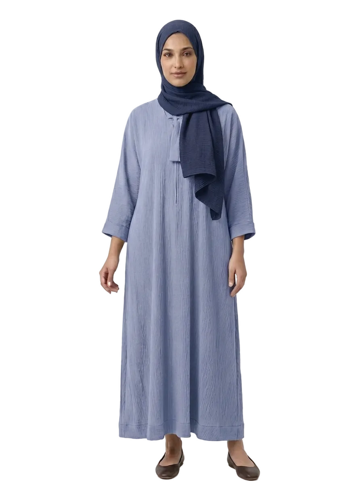 Minimalist Crinkle Abaya (ZA1512)