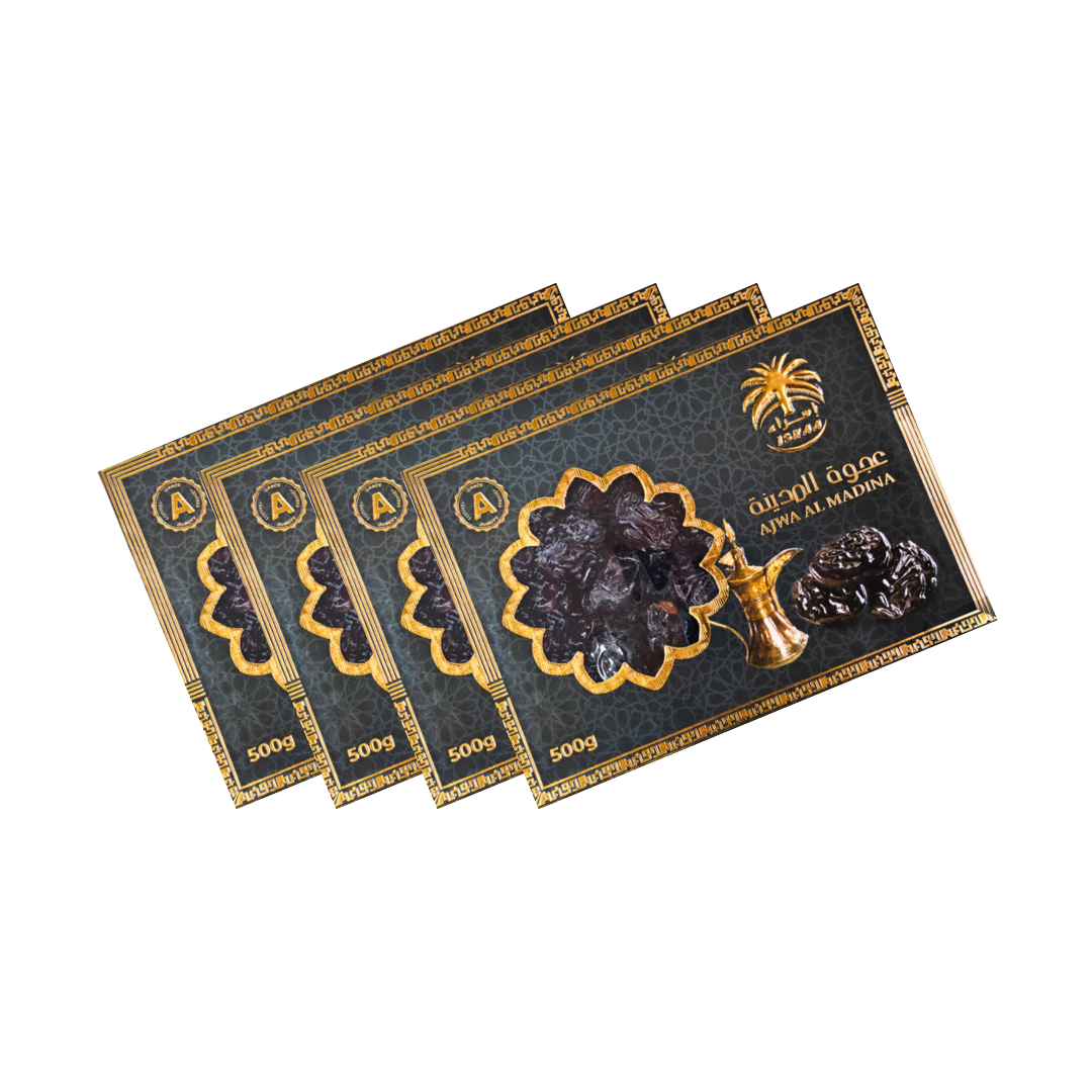 4x Ajwa Al-Madinah Dates 500g Bundle