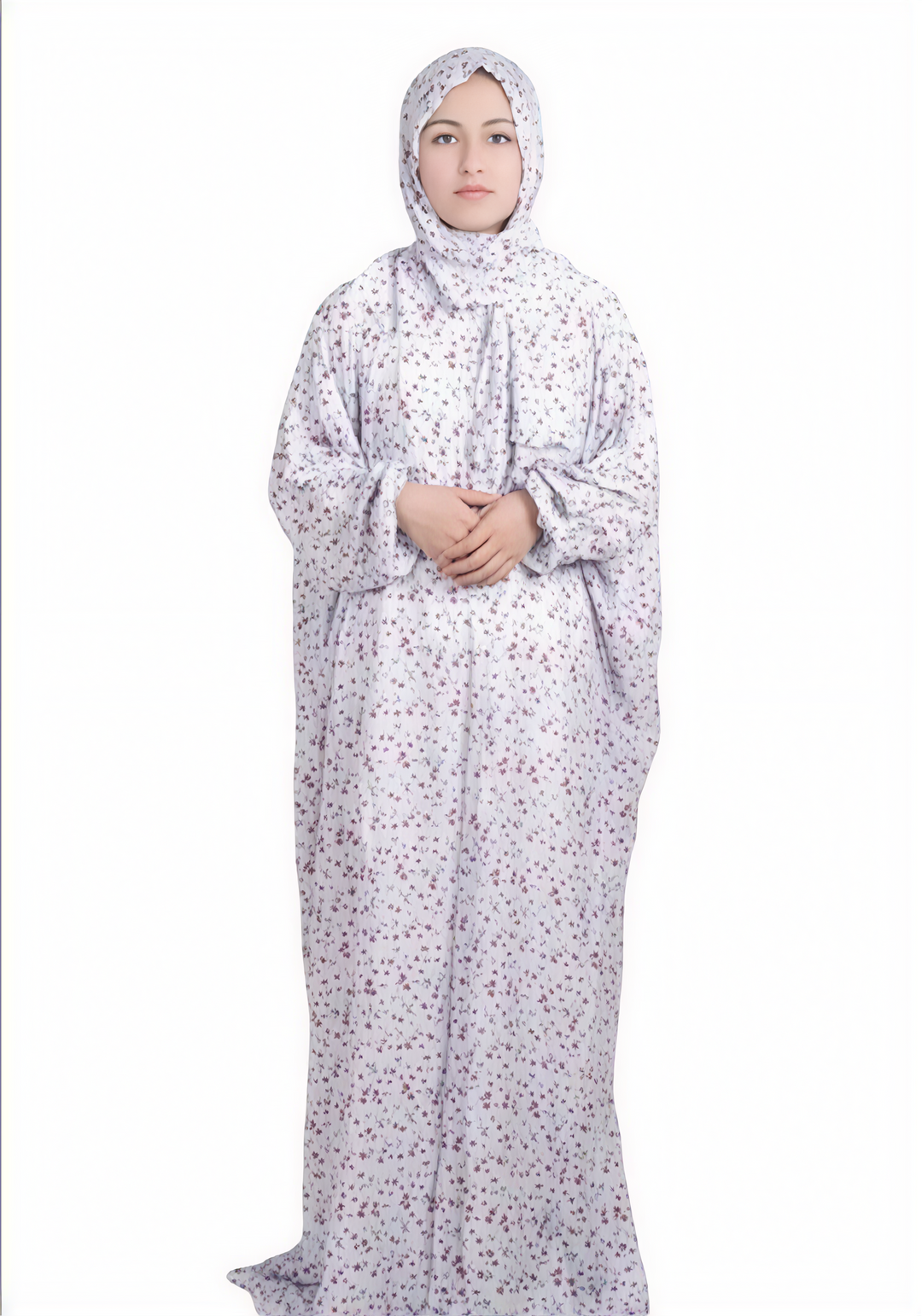 Prayer Maxi Floral Dress Abaya One Size