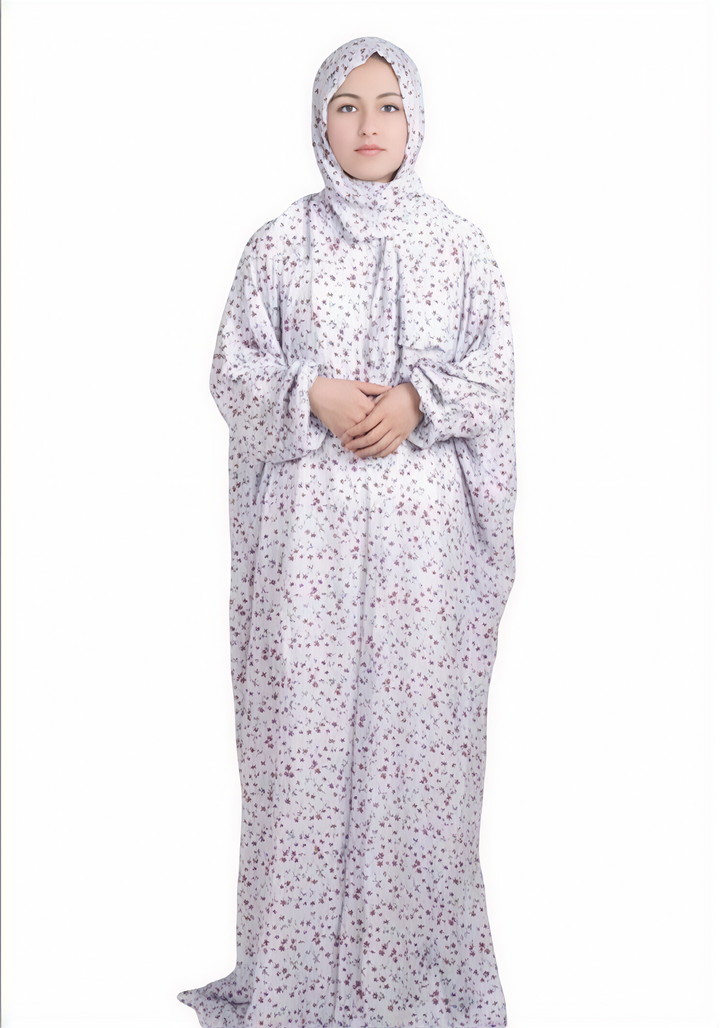 Prayer Maxi Floral Dress Abaya One Size
