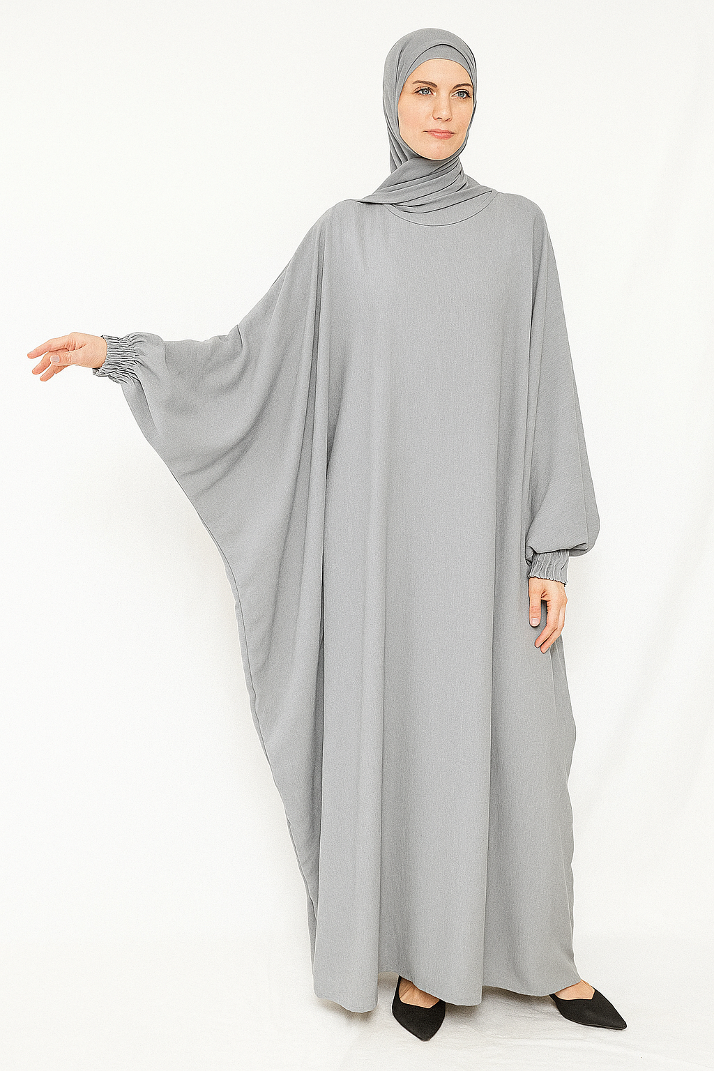Batwing Cuff Sleeve Abaya One Size