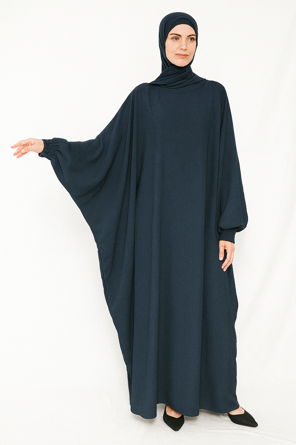 Batwing Cuff Sleeve Abaya One Size