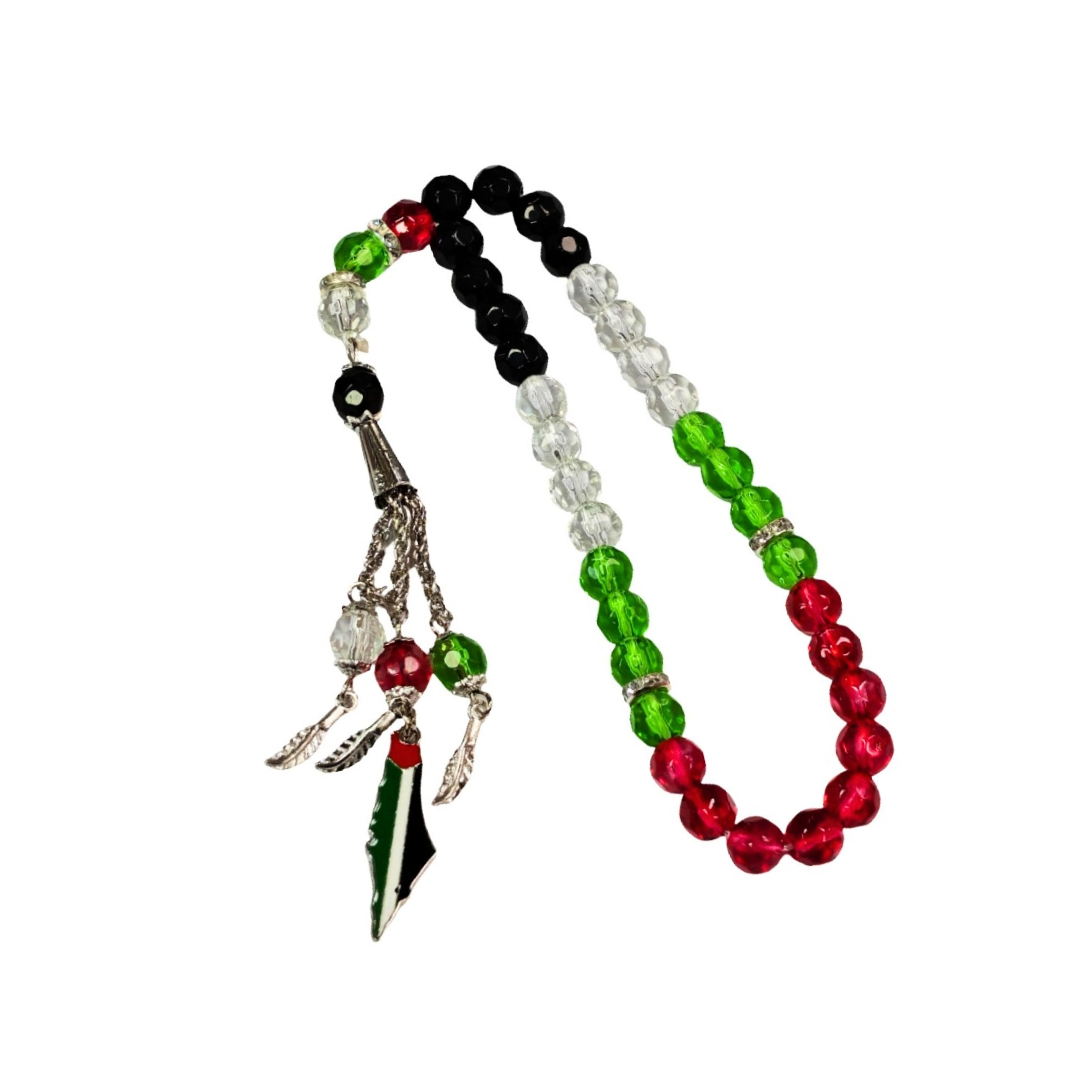 33 Large Beaded Palestine Tasbih
