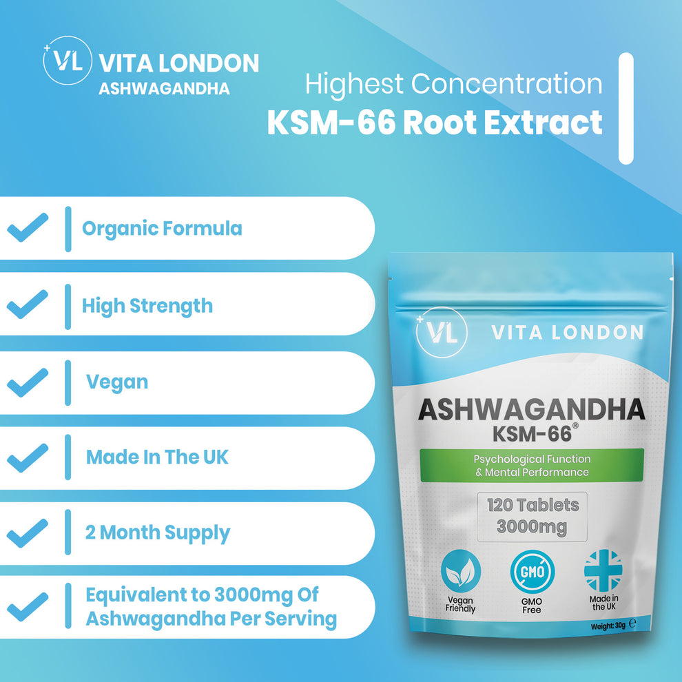 Ashwagandha KSM-66 3000mg (120 Tablets)