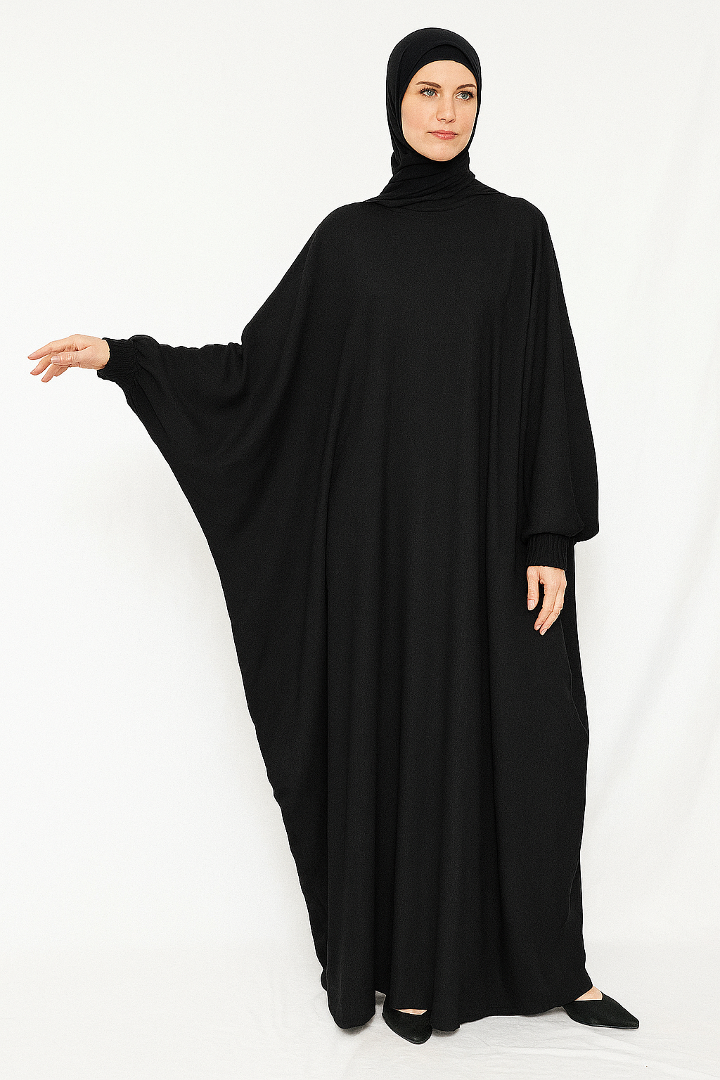 Batwing Cuff Sleeve Abaya One Size