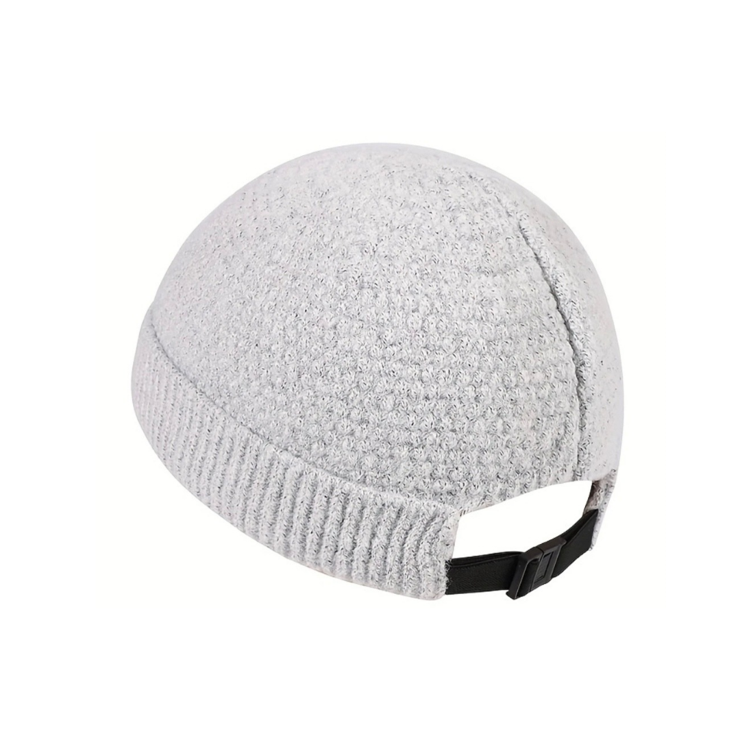 Mens Classic Wooly Docker Hat - Light Grey