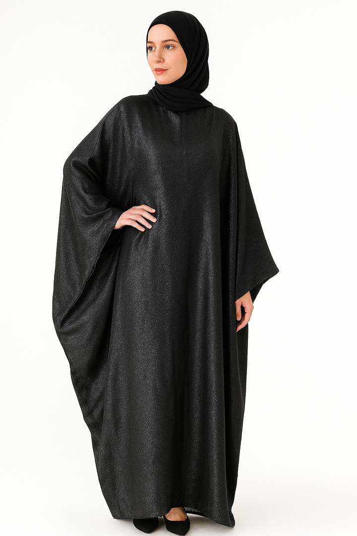 Shimmering Batwing Abaya One Size