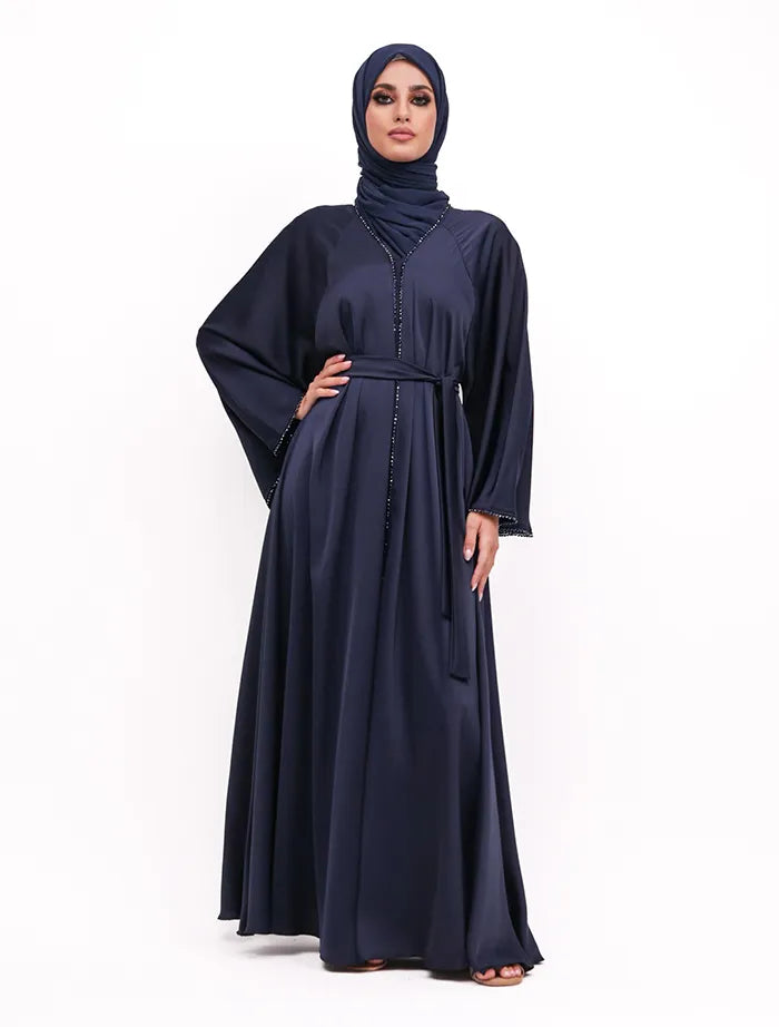 Navy Makeba Pearl Abaya