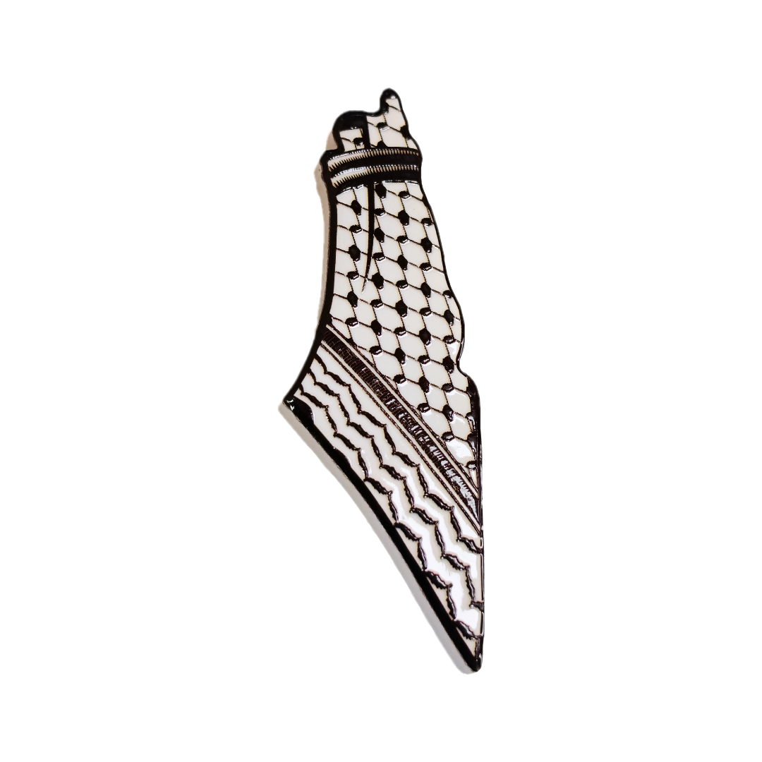 Palestine Map Keffiyeh Fridge Magnet