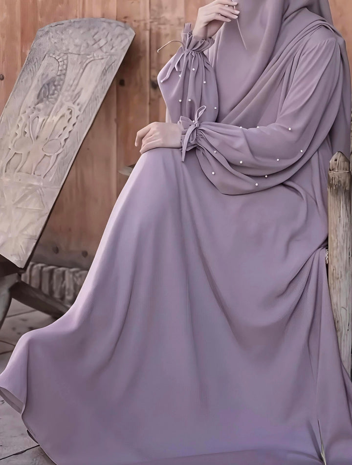 Pearl Purple Abaya 2 piece - One Size
