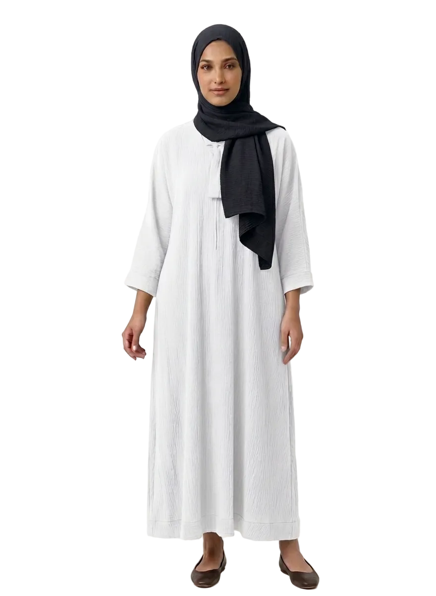 Minimalist Crinkle Abaya (ZA1512)