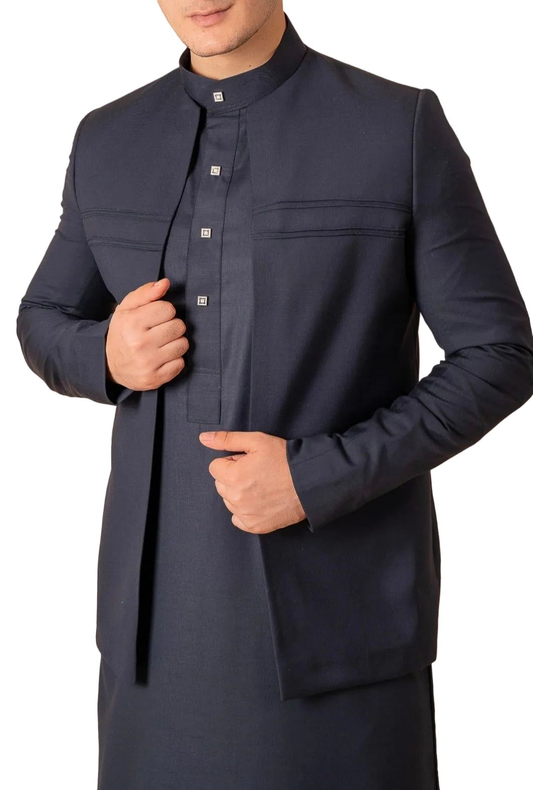 Luxury Charcoal Grey Jubba + Suit Jacket