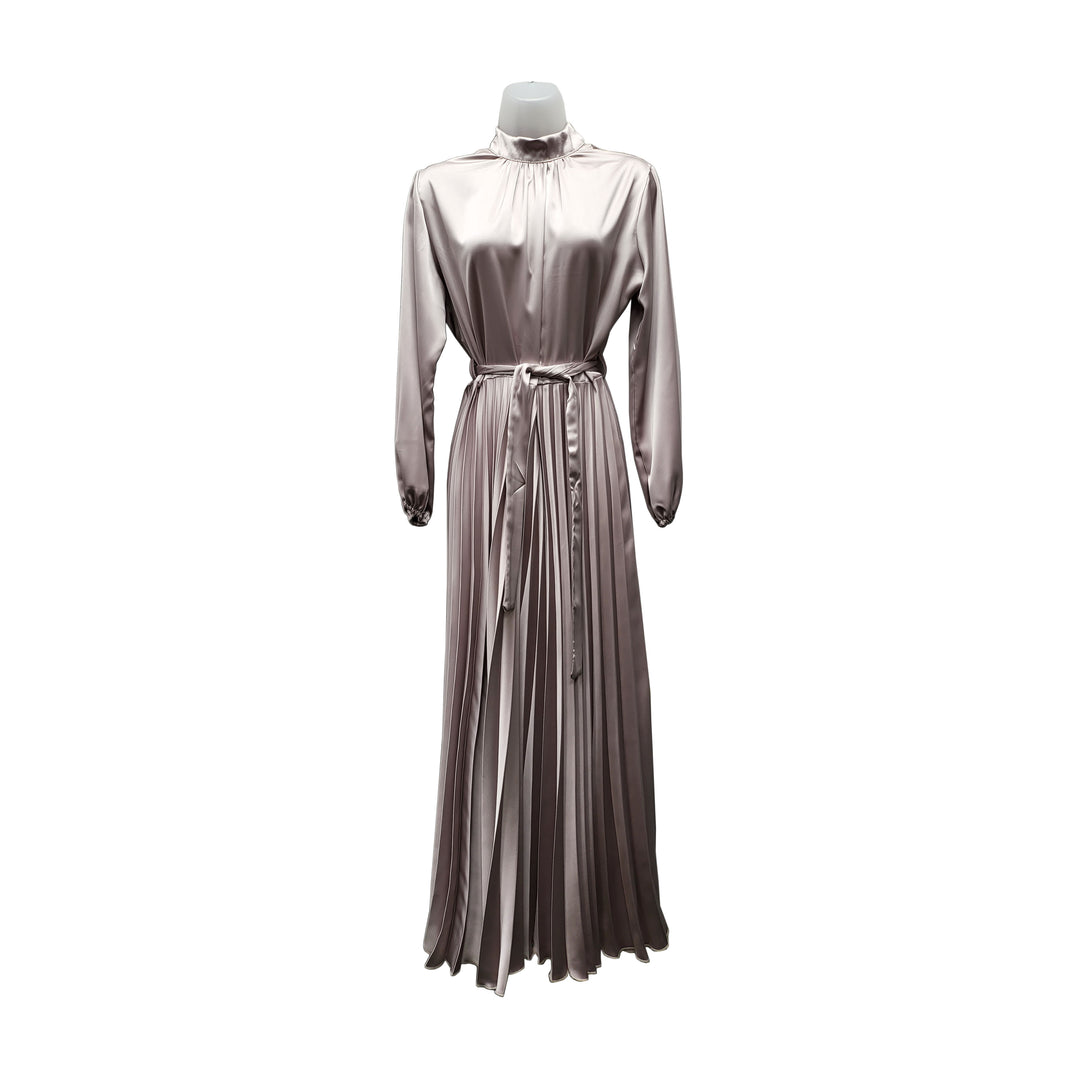 Pleated Satin Abaya Burka