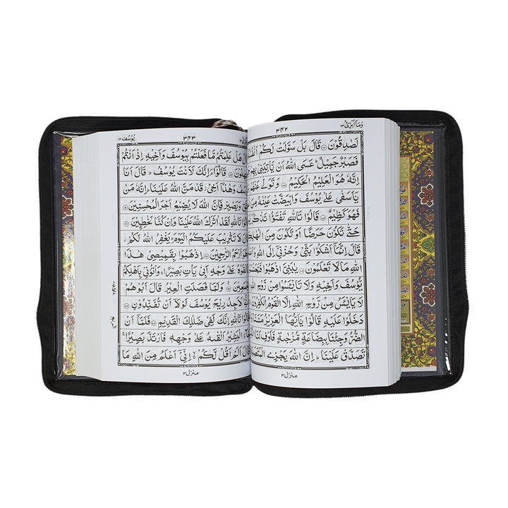 Gold Cover Zip Quran (3UGZ/13L)