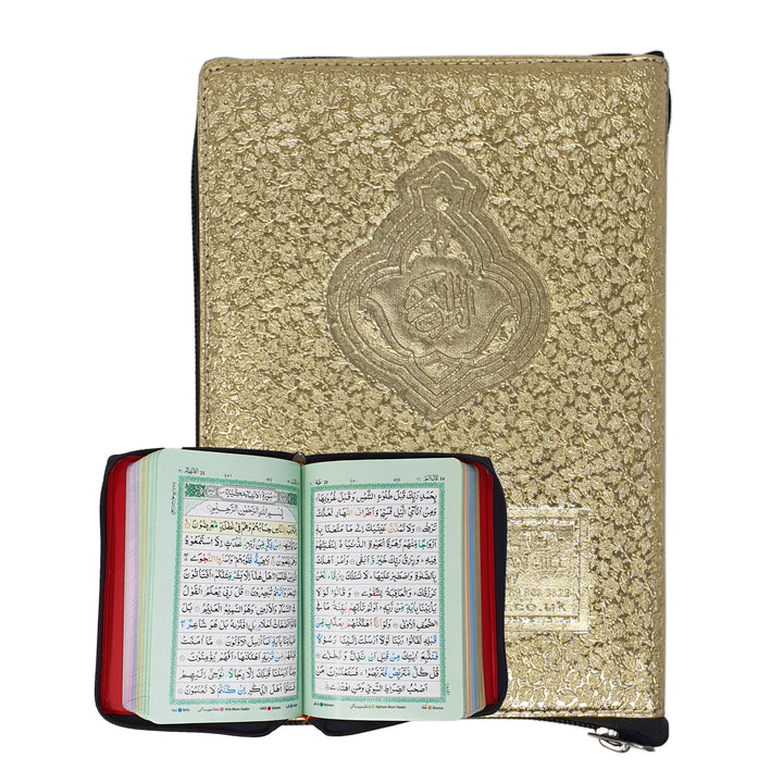 Gold Cover Zip Quran (CC)