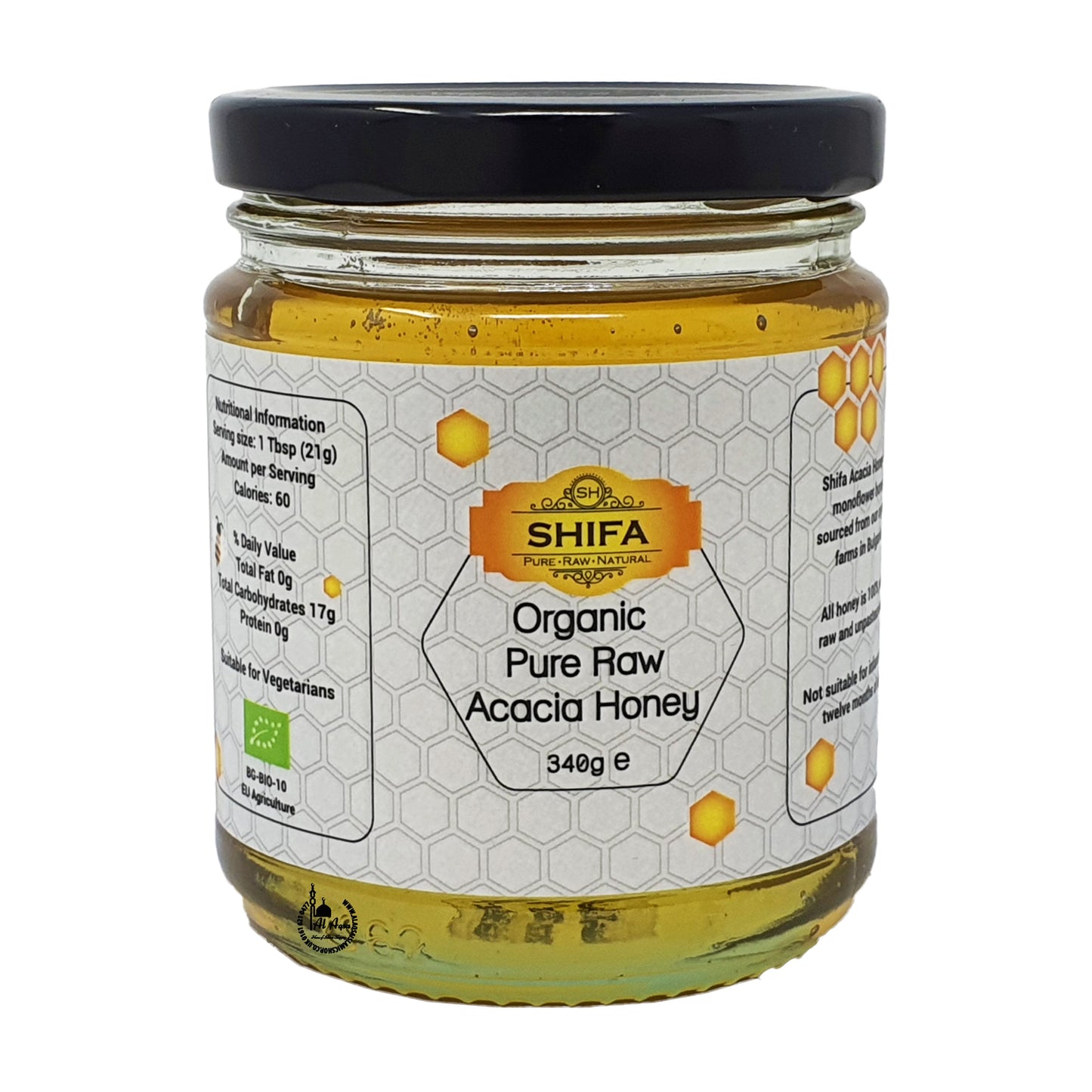 Organic Pure Raw Acacia Honey 340g
