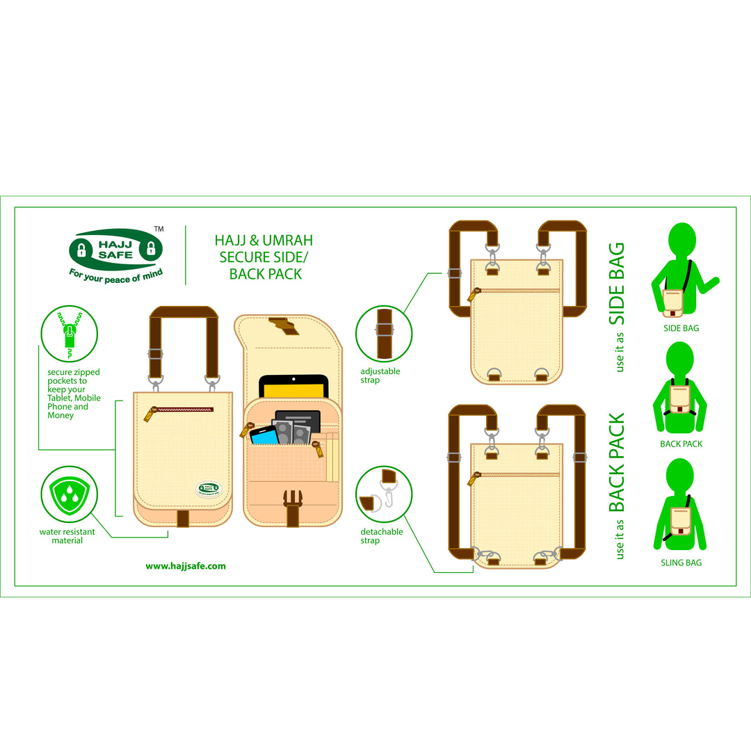 Secure Hajj & Umrah Side/Back Pack