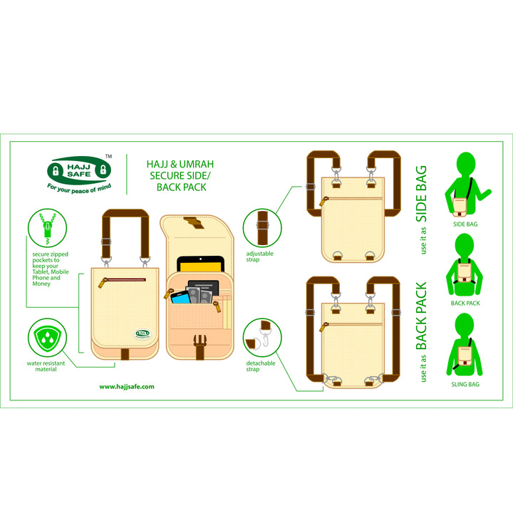 Secure Hajj & Umrah Side/Back Pack